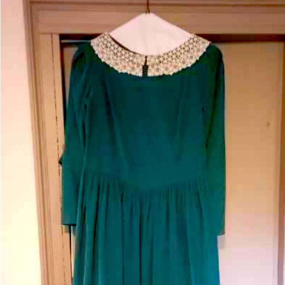 Vintage 1980’s Laura Ashley Dress with Lace Collar US Size 10